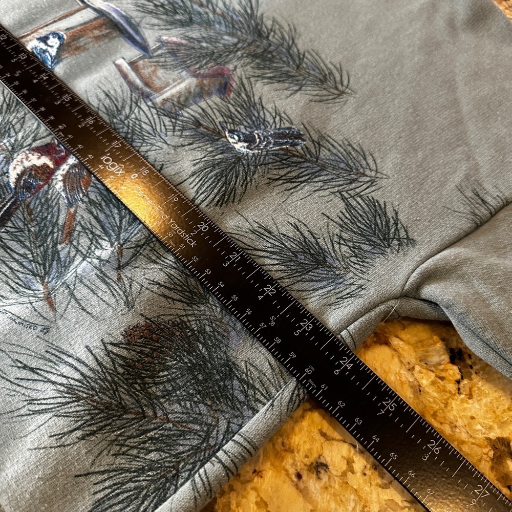 Vintage Art Unlimited Wraparound Winter Bird Sweatshirt Women’s XL‎ Cottagecore - Picture 9 of 11